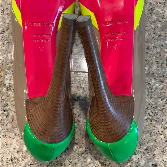 Neon color Ruthie Davis heels - Picture 12 of 12